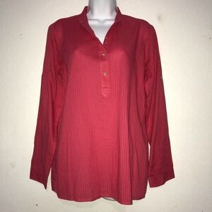 Gap Mandarin Cotton Long Sleeve Top M